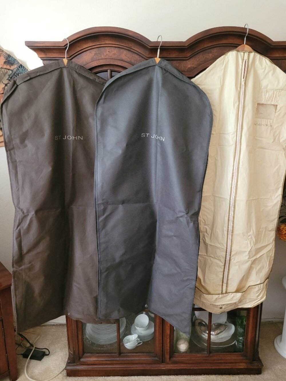 Lot of 3 - St. John 2 Garment Bags Storage, Travel 52" x 24" & 1 Nordstrom BAG